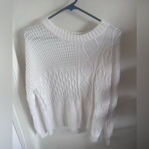 Time and Tru Women's Cream Knit Sweater